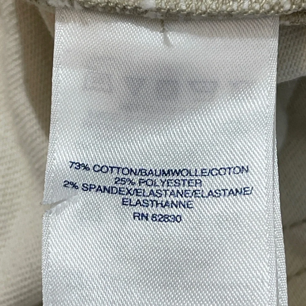 Lands' End Cream/OFF WHITE Denim Jeans WOMENS SIZE 22W CROPPED/ANKLE